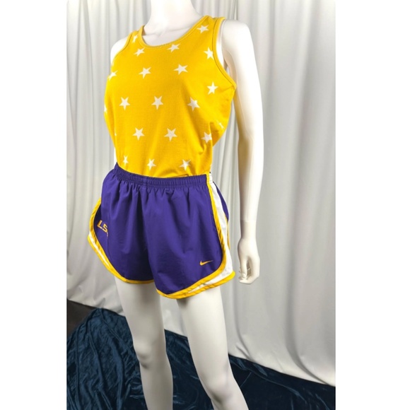 Vintage 2000’s ‘Nike Dri-Fit’ LSU Tigers Basketball Shorts • Yellow + Purple S/M - Picture 6 of 10